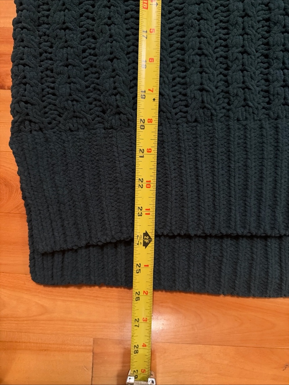 aerie Forest Green Cable-Knit Zip Cardigan - Picture 10 of 12